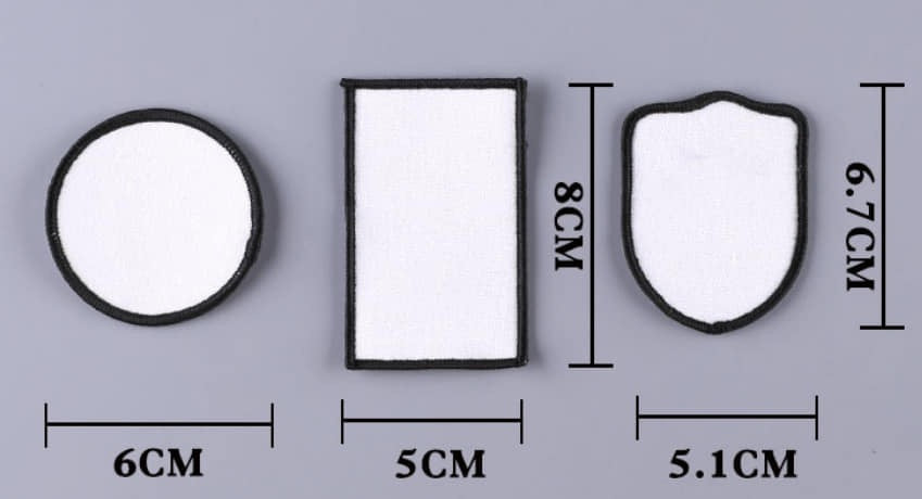 Polyester Patches for Sublimation | Hot Melt Adhesive Patches | Hat Patches | Shirt Patches