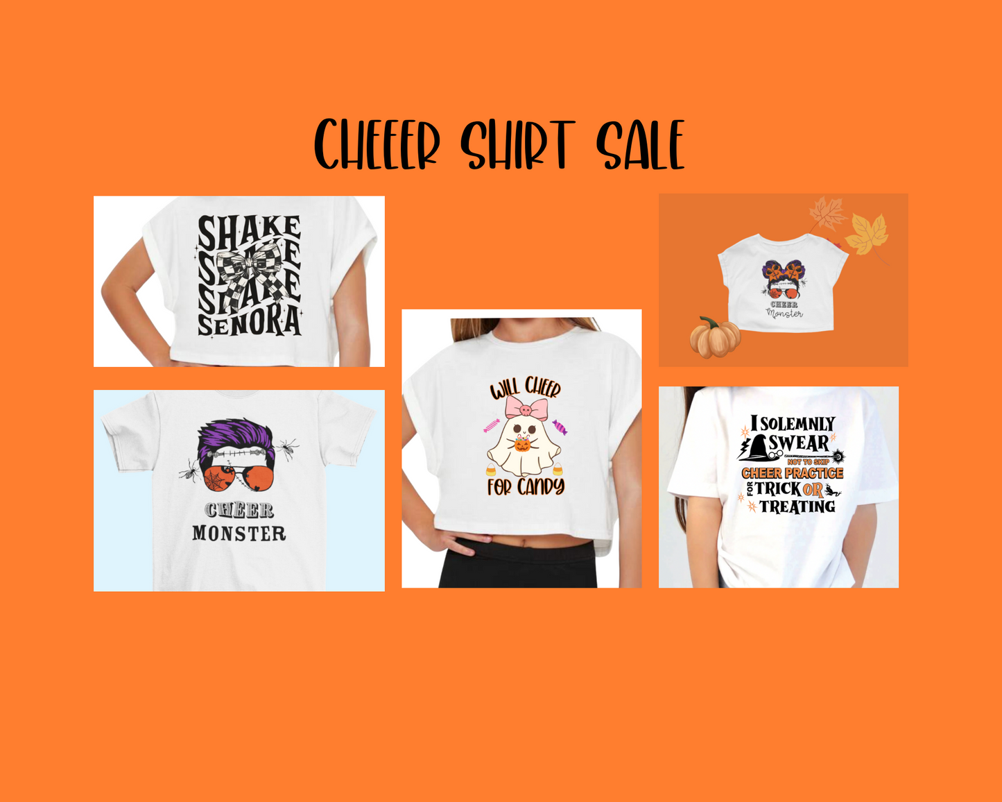 Camiseta o top corto Cheer Monster (pedido por adelantado)