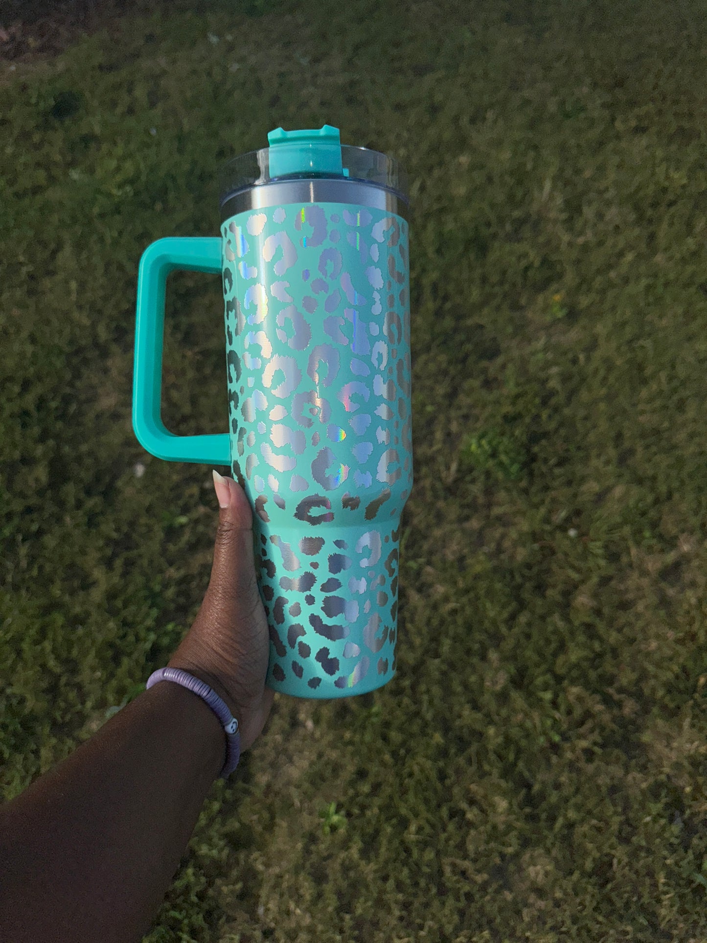 Leopard Print Tumbler| Holographic Leopard Tumbler|