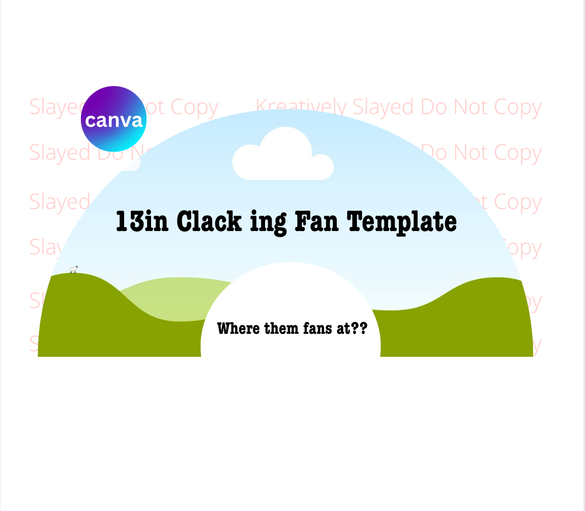 13 inch Clacking Fan Template | Clacking Fan| Where Them Fans at? | Trail Ride Fans
