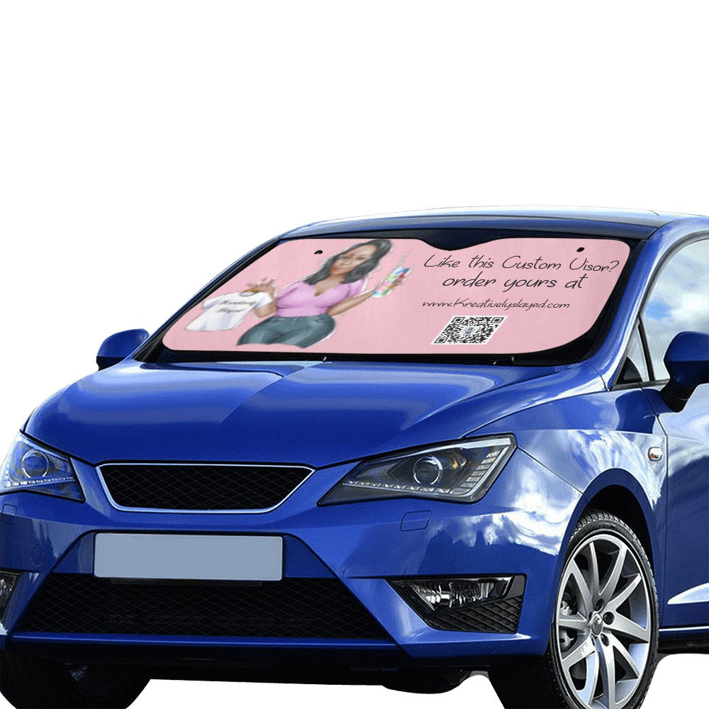 Parasol personalizable para coche con visera solar de 55 "x 30"