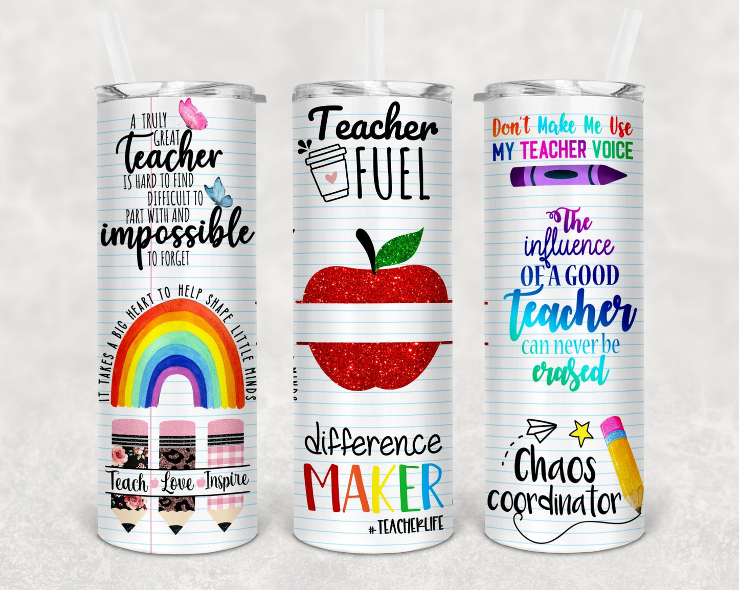 Vaso de agradecimiento de diseño múltiple para maestros