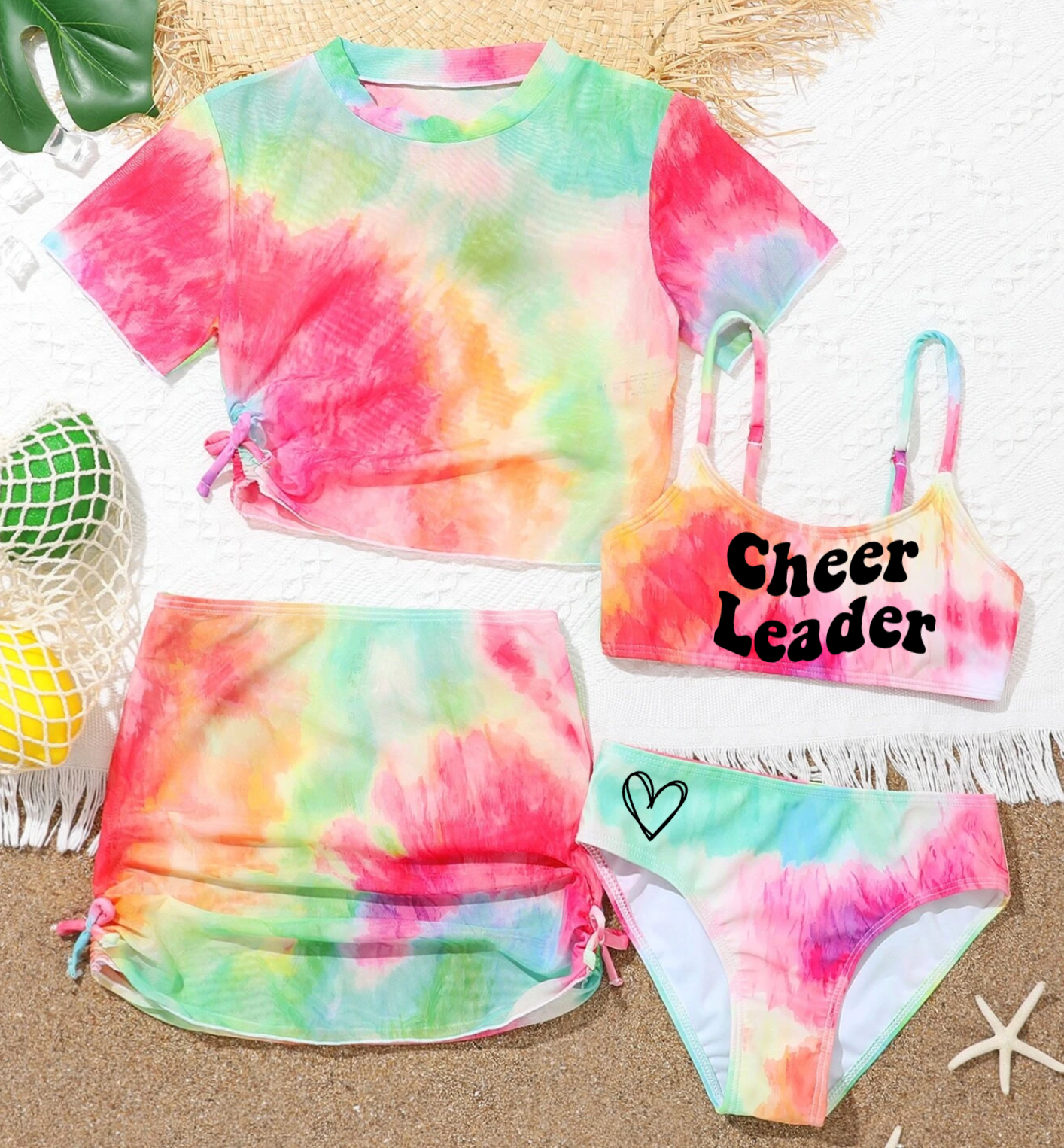 Cheer Leader 4 piece Swimsuit