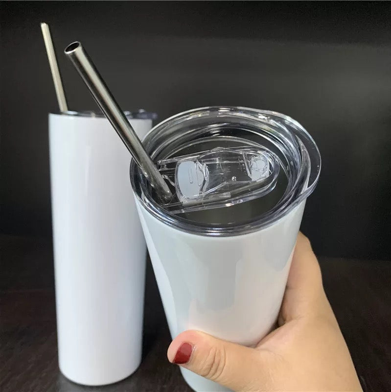 Vaso de sublimación blanco de 20 oz | Vaso no cónico | Sublimación en blanco