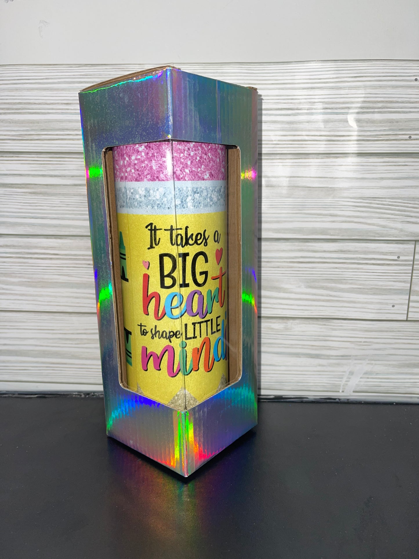 Holographic Tumbler Box with Clear Display Window for 20oz tumbler