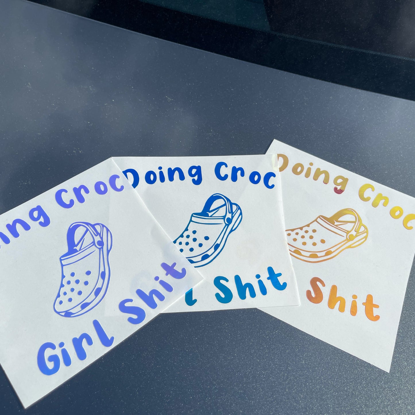 Doing Croc Girl Shit Decal |Car Decal Sticker| Crocs | Shoe Lover|