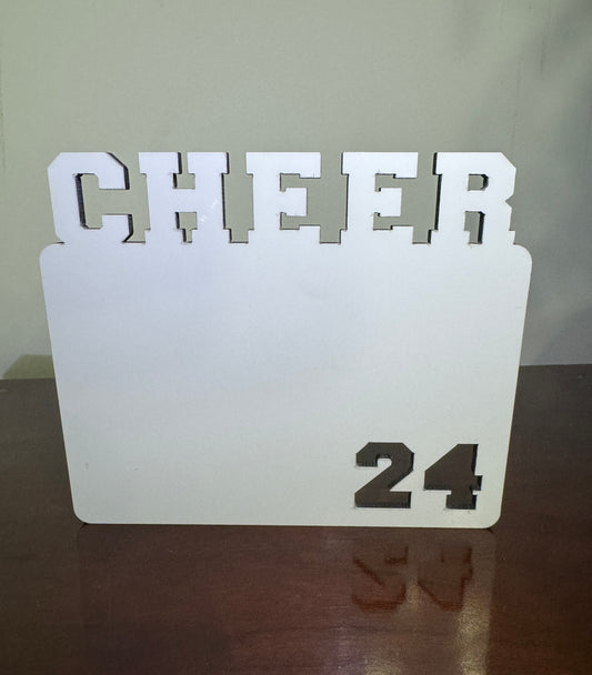 Cheer 2024 Frame Sublimation Blank| 7 inch Picture Frame| | Photo Frame| graduation gift| End of Season Gift