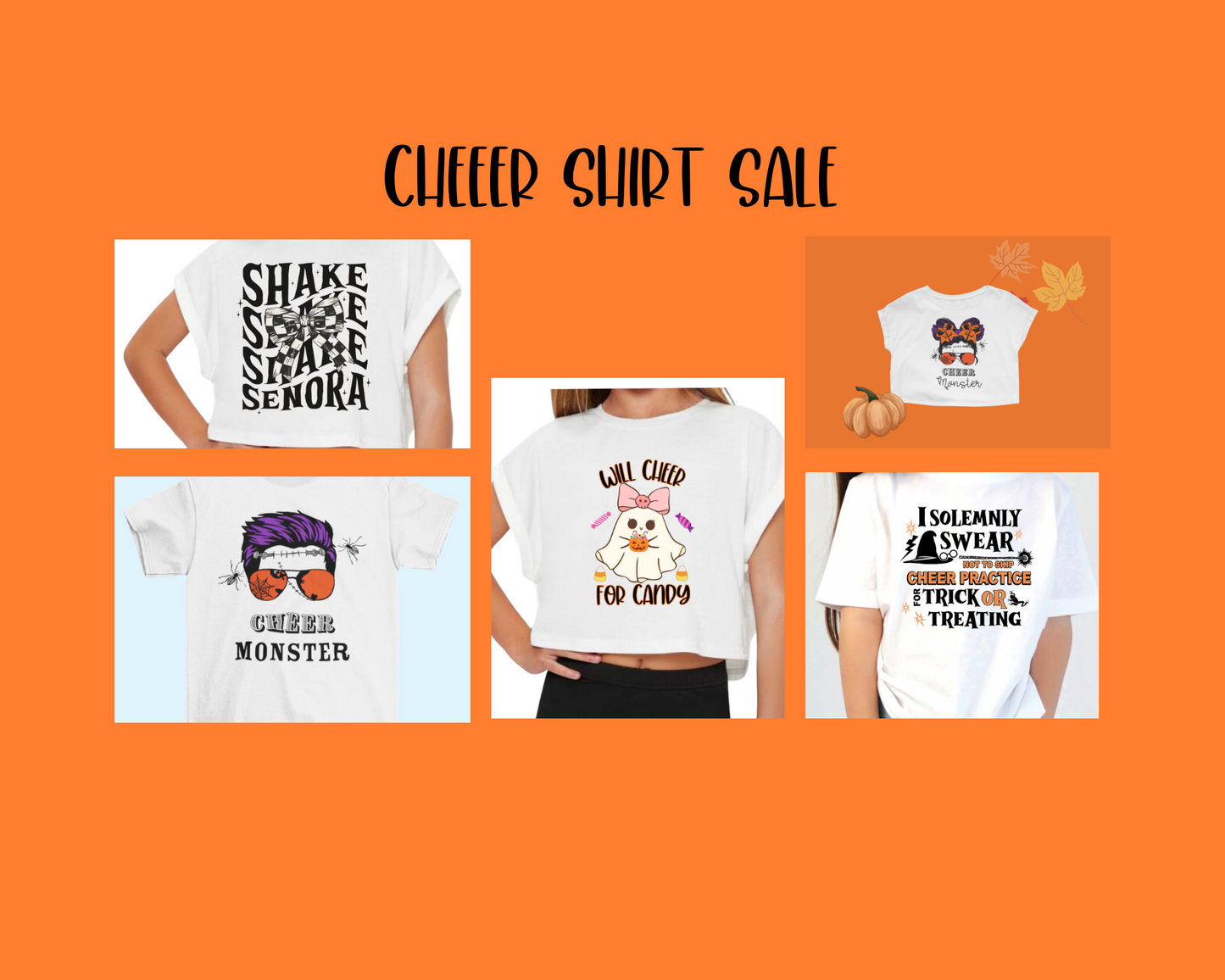 Cheer Halloween shirt sale (Pre-Order)