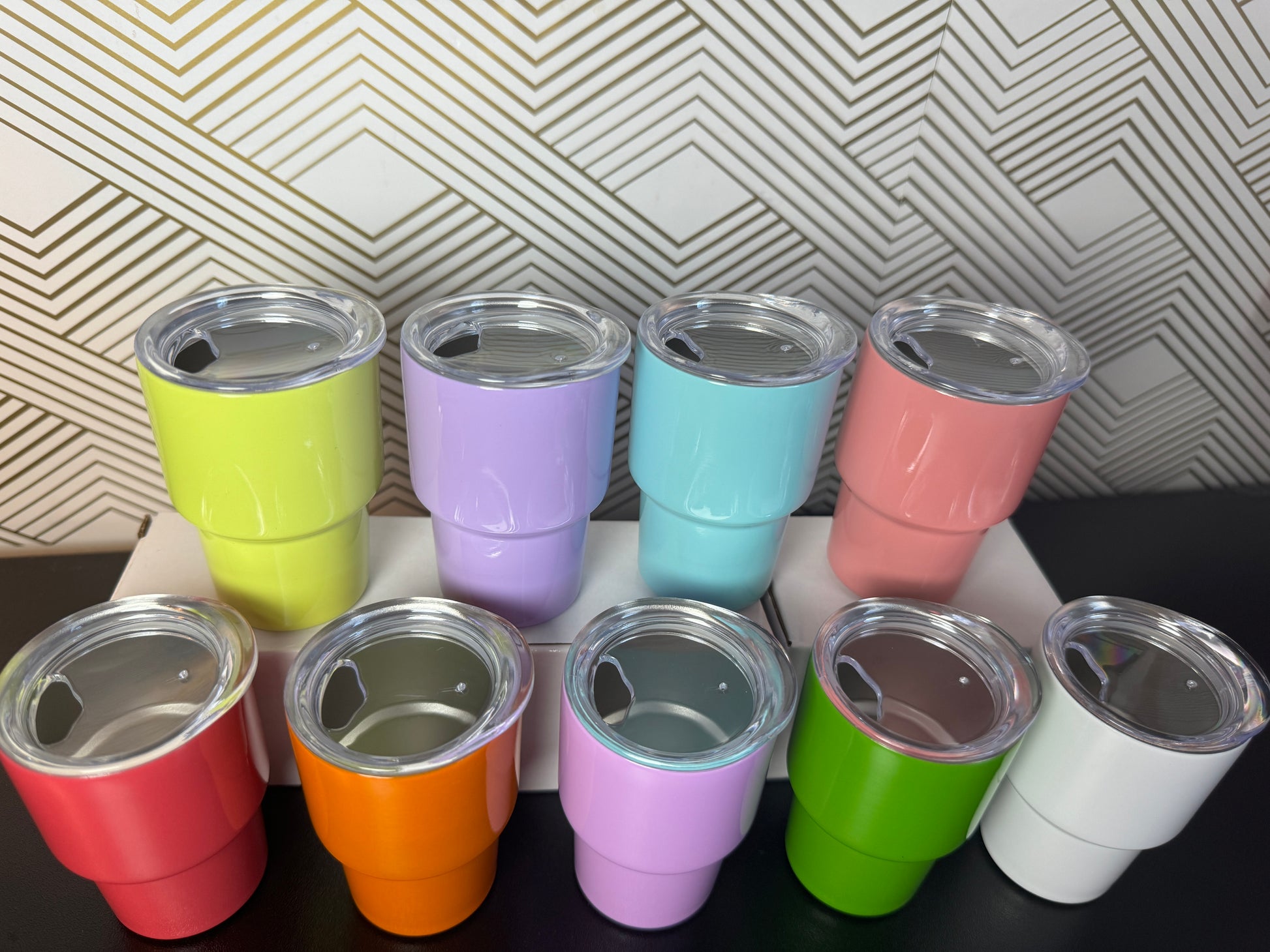 2OZ Mini Tumbler Fashion Blanks Stainless Steel Cups with Lid