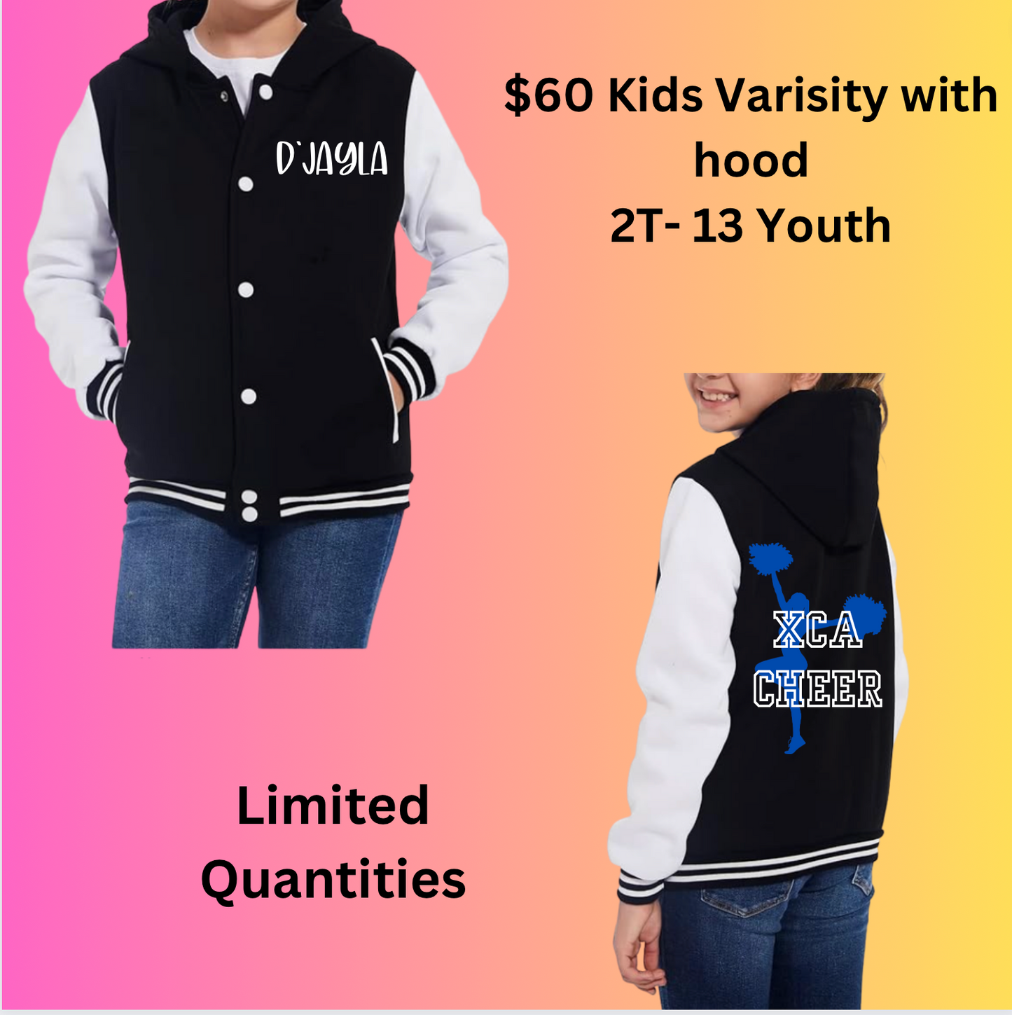 Kids Varisty Jacket With Hood