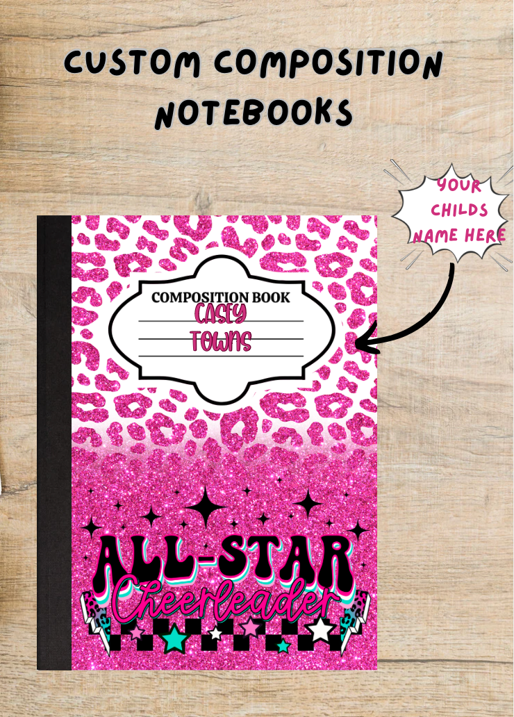 Personalized Composition Notebook | Back to school Notebook| Customized Notebook for kids