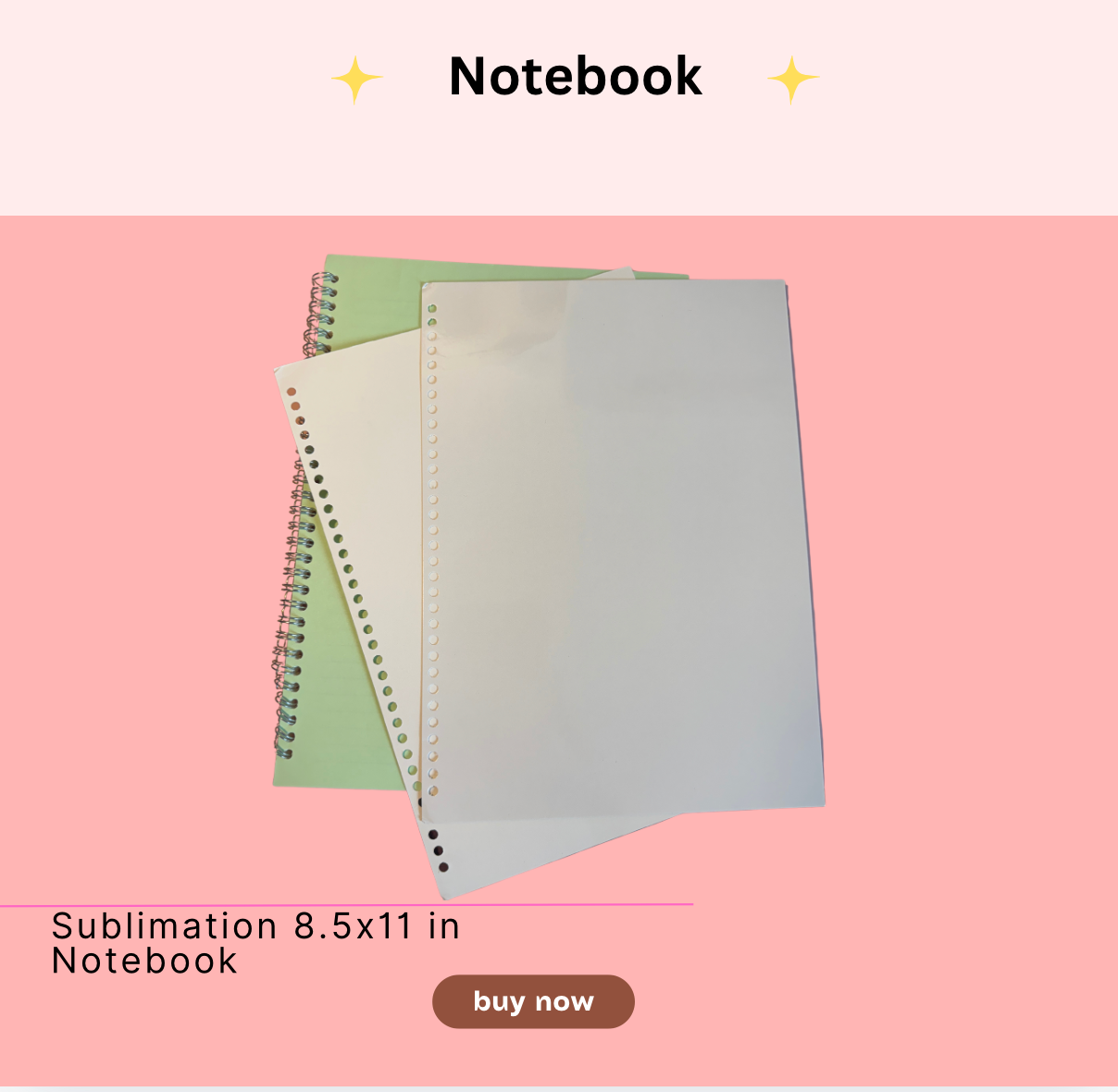 Sublimation School Notebook |Customizable Spiral Journal | Sublimation Spiral Notebook |8.5x11 IN Notebook