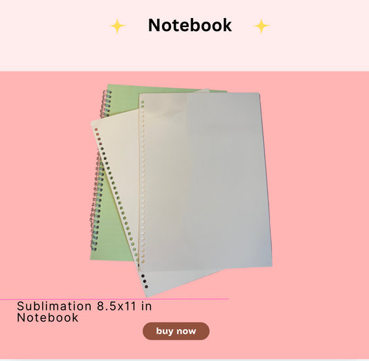 Sublimation School Notebook |Customizable Spiral Journal | Sublimation Spiral Notebook |8.5x11 IN Notebook