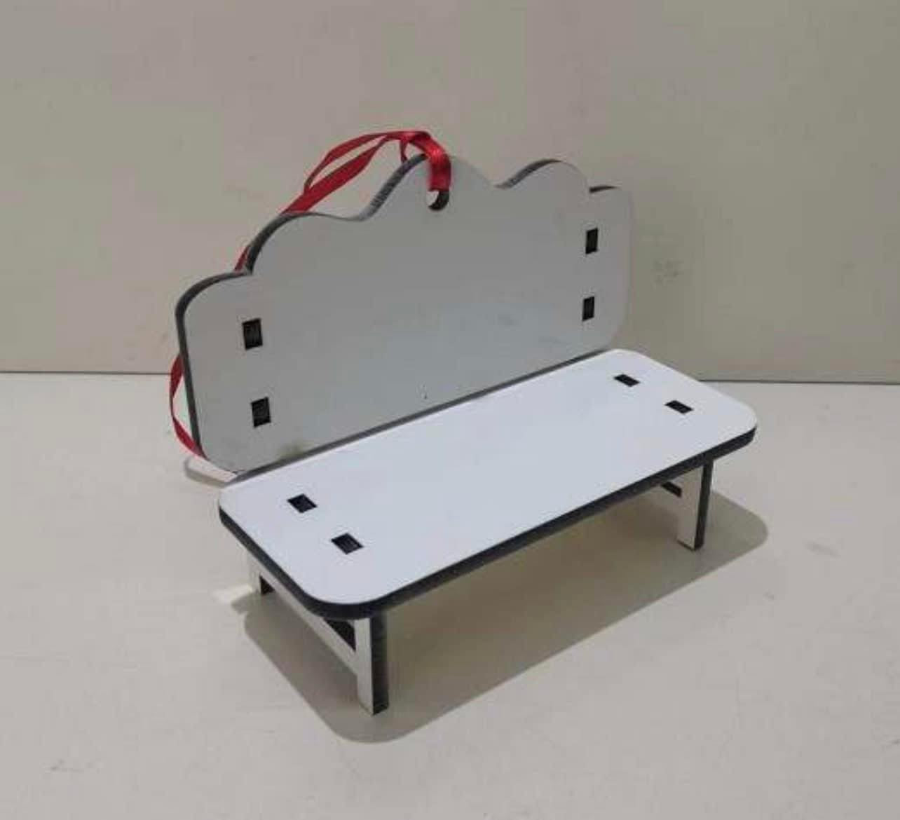 Memorial Bench Ornament | Sublimation Blank Photo Bench | Sublimation Bench | Christmas Ornament Bench