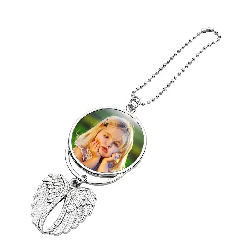 Angel Rear View Mirror Charm| Sublimation Blank