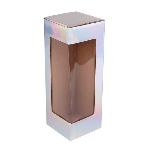 Iridescent Tumbler — White Confetti Box