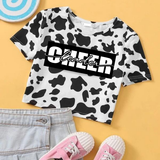 Cow print Cheerleader Crop Top